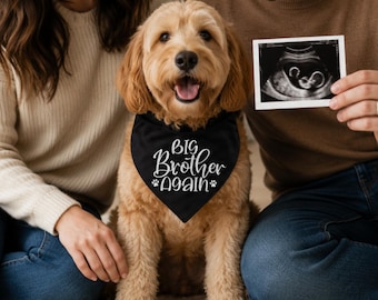 Big Brother Dog Bandana | Pregnancy Announcement | Pet Photo Prop