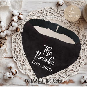 Wedding Announcement Dog Bandana: Engagement Photo Prop