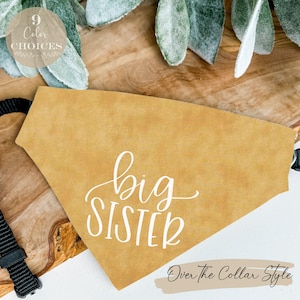 Big Sister Dog Bandana: Pregnancy Announcement Photo Prop