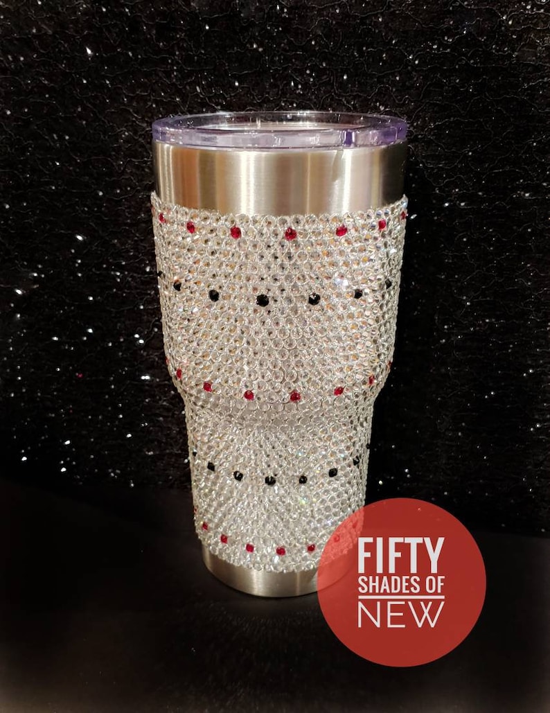 Rhinestone Tumbler 30 oz. Rhinestone Tumbler Clear Etsy