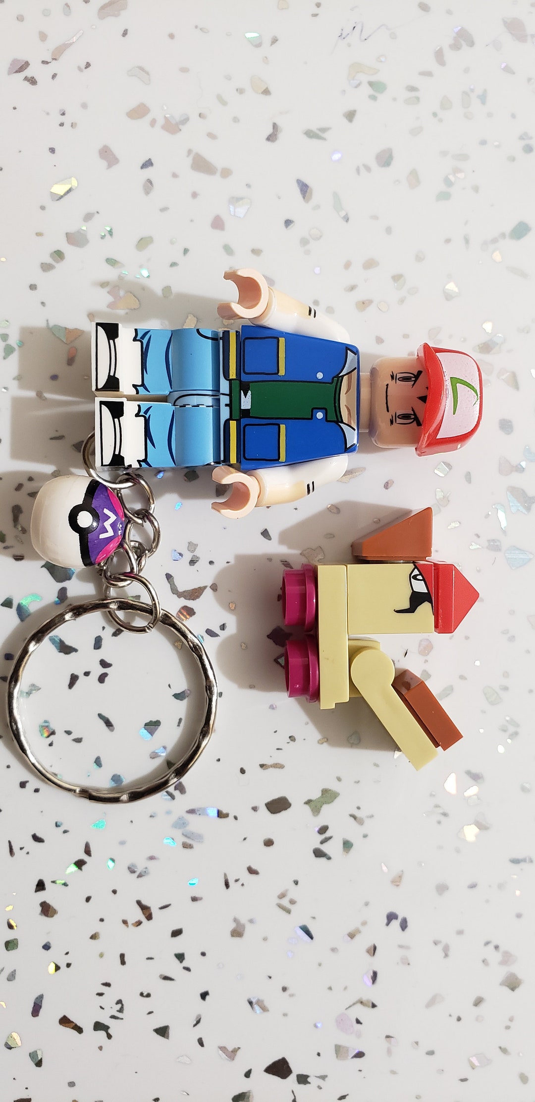 Ash Key Chain Pokemon Ash Pidgeotto Keychain Mini Figure With Pokeball - Etsy Canada