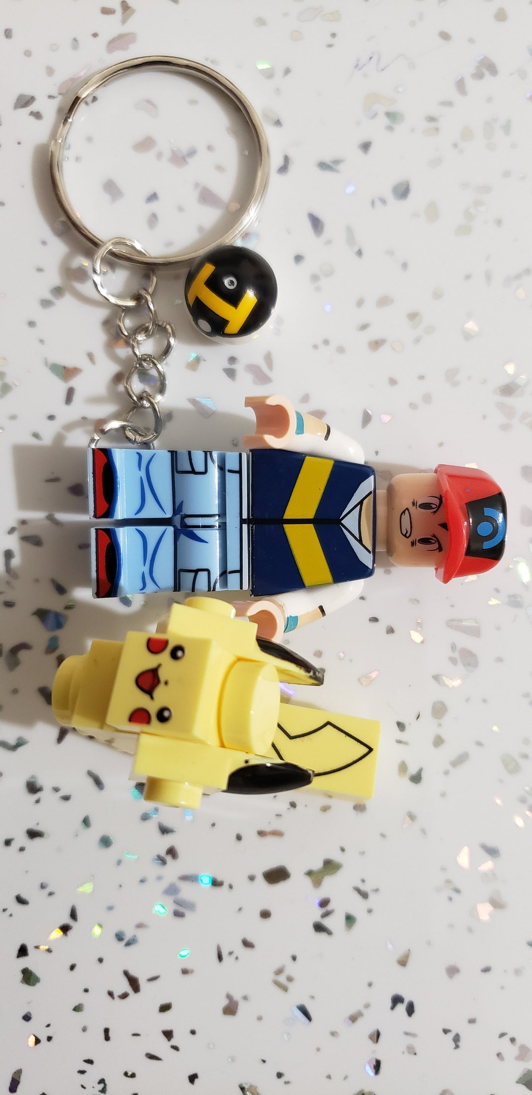 Ash Key Chain Pokemon Ash Pikachu Keychain Mini Figure With Pokeball! - Etsy