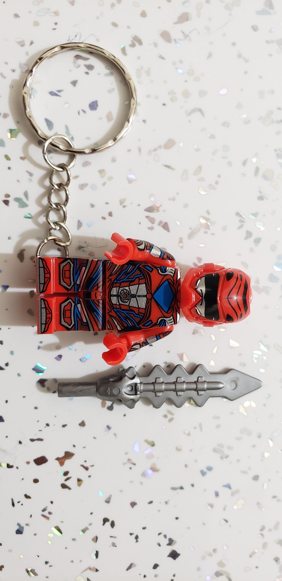 Red Power Rangers Keychain Mini Figure With Sword! Flip Helmet - Etsy