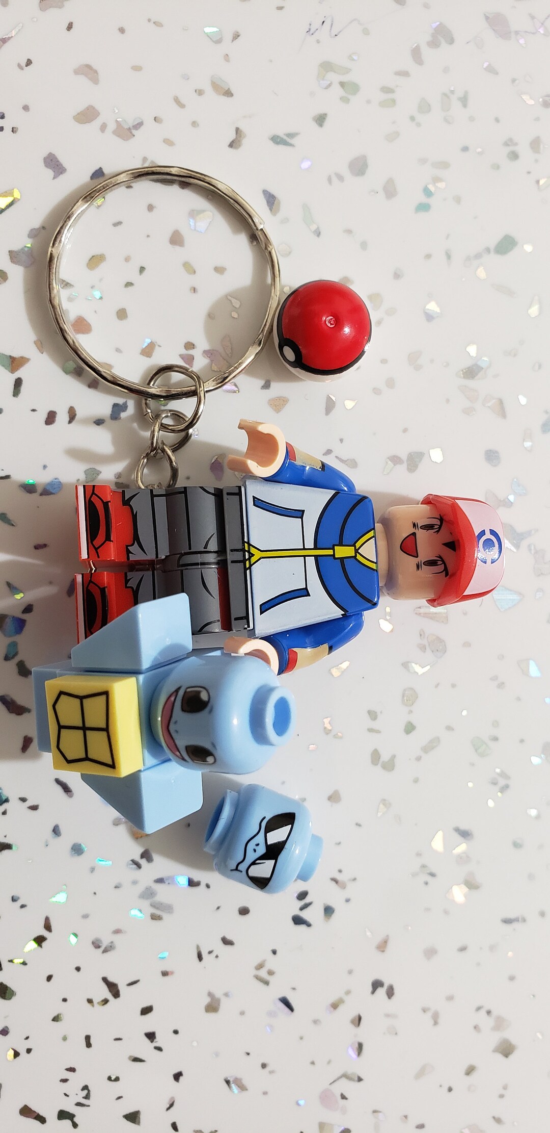 Ash Key Chain Pokemon Ash Squirtle Keychain Mini Figure With Pokeball - Etsy