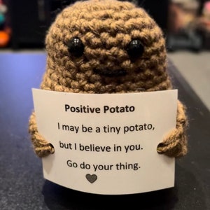 Positive potato, crochet, Amigurumi, potato, gift, positive vibes , get well