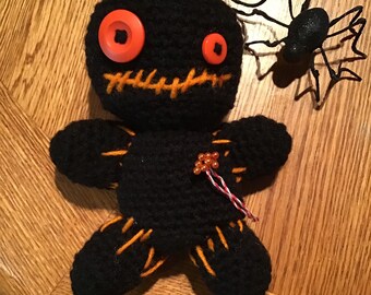 Voodoo Doll (Pin Cushion), Pin Cushion, Halloween, Goth,Doll, Amigurumi, crochet