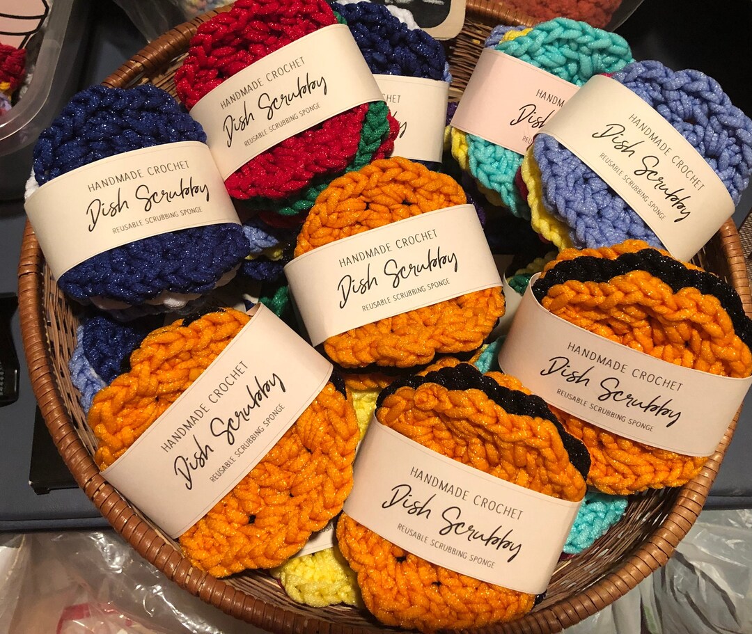 Crocheted Dish Scrubby Kitchen Household Crochet Scrubbies