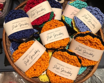 Crocheted Dish Scrubby , Kitchen, Household, Crochet, Scrubbies, Handmade