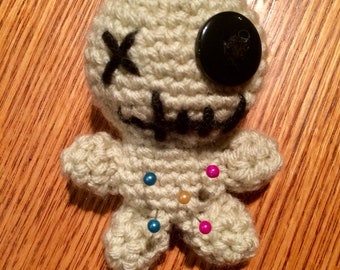 Voodoo Doll (Pin Cushion), Voodoo Doll , Halloween, (Pin Cushion), Pin Cushion, Doll, Amigurumi, Goth, crochet