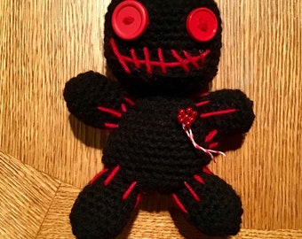 Voodoo Doll (Pin Cushion), Pin Cushion, Halloween, Goth,Doll, Amigurumi, crochet