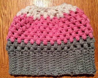 Crochet Ponytail Beanie, Messy Bun, Crochet Messy Bun Hat, Bun Beanie, Crochet Messy Bun Hat, Mom Bun Beanie, Top Knot, crochet