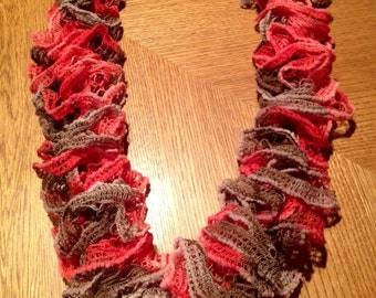 Harvest Red Ruffled Scarf