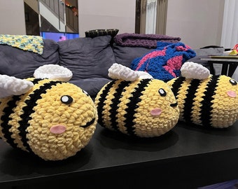 Bee Happy , Crochet, Bumblebee , Crocheted Bumblebee , Giant Bumblebee , Spring , Amigurumi , crocheted , dolls , bees, bee , gifts