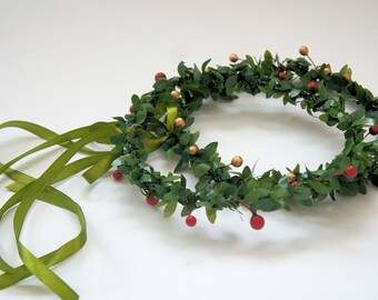 Red or Gold Berries Flower Crown