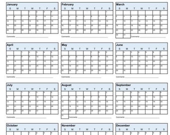 2025 Employee School Attendance Tracker Calendar, Employee Vacation Record, Home School Attendance Record, Small Business, PDF Digital