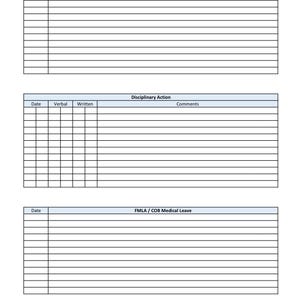 2026 Printable Employee Attendance Tracker | HR Vacation Record (PDF ...