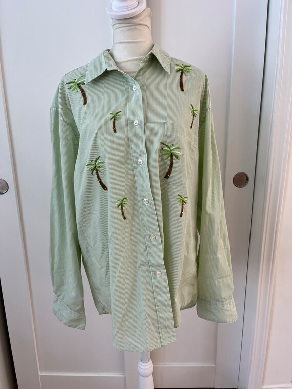 Vintage 90s Button Down Tropical Shirt