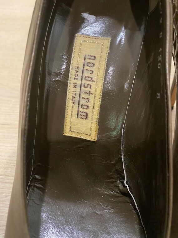 Vintage Italian Designer Leather heels size 7.5 - image 5