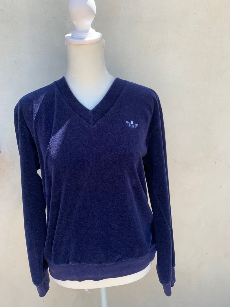 velour v neck sweater