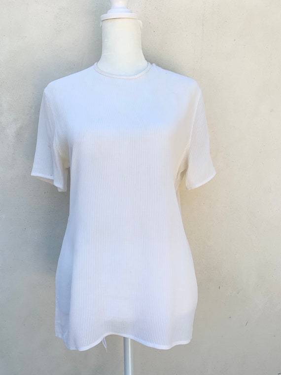 Vintage Cream designer blouse by Giorgio Armani