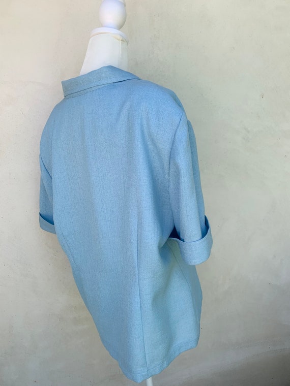 70’s Vintage blue dress shirt - image 4