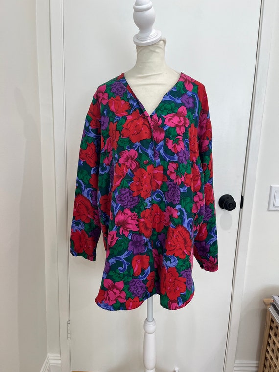 Vintage Floral Button Down Blouse