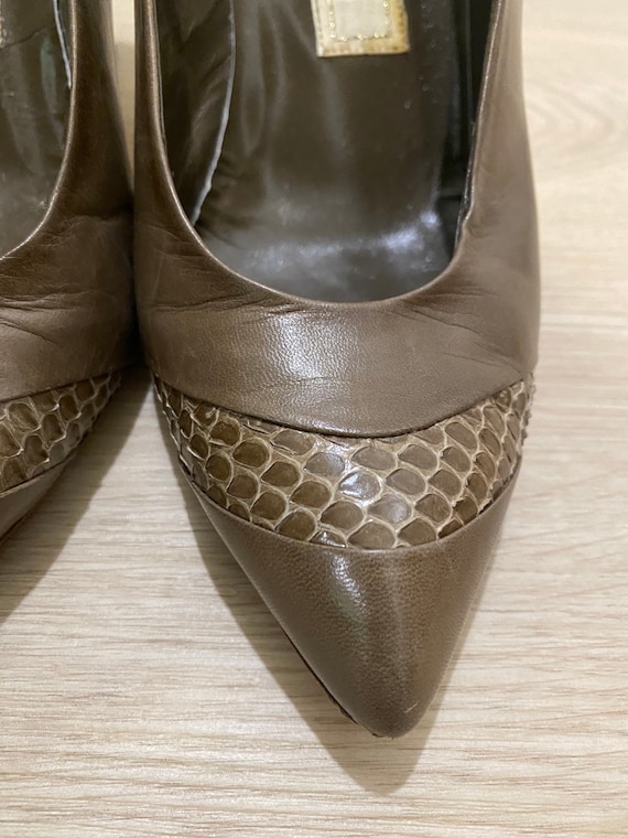 Vintage Italian Designer Leather heels size 7.5 - image 6