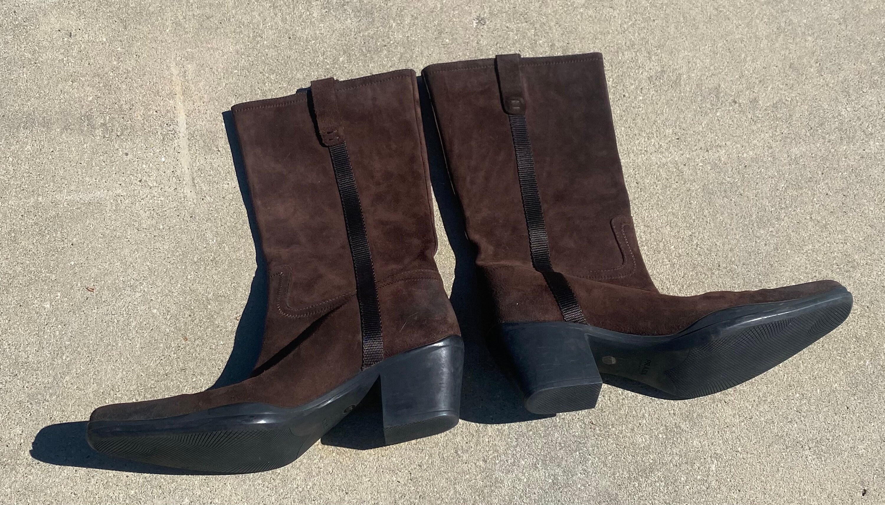 T O Stanley Boots: Pin Ostrich Boots -Regal Almond