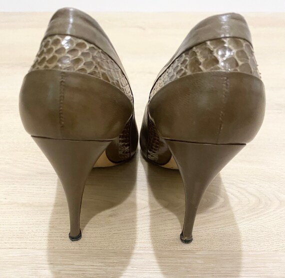 Vintage Italian Designer Leather heels size 7.5 - image 4