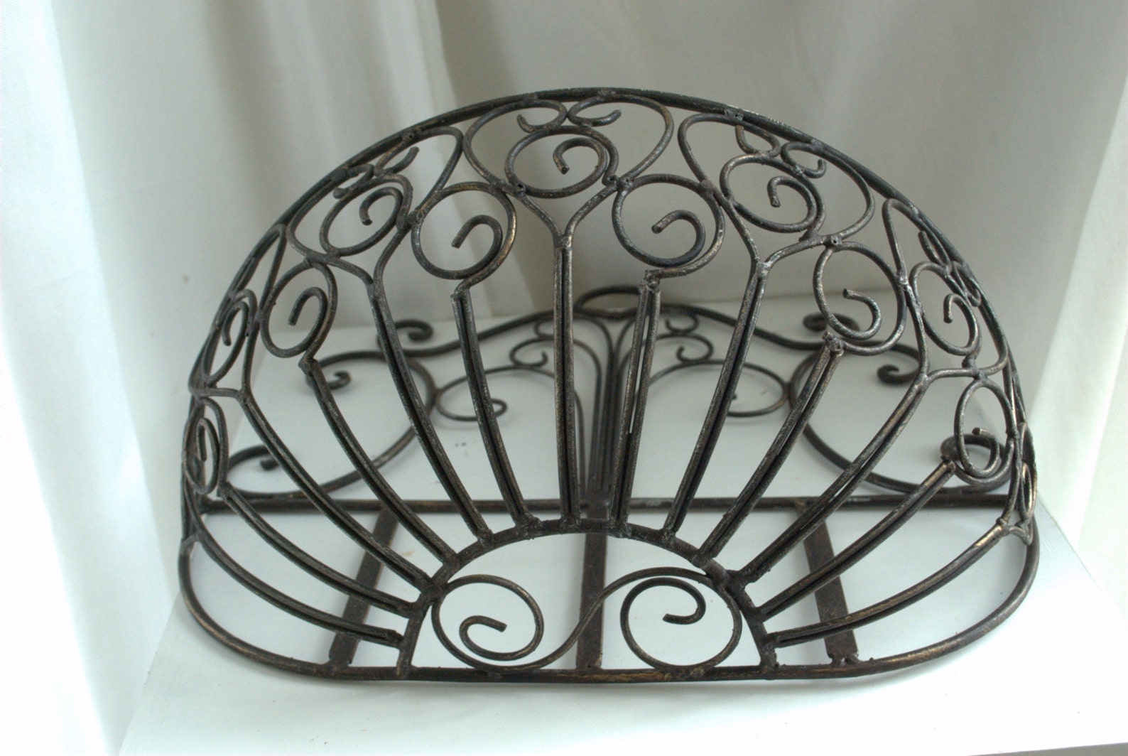Rustic Wrought Iron Wall Mounted Planter Basket / Modern Etsy