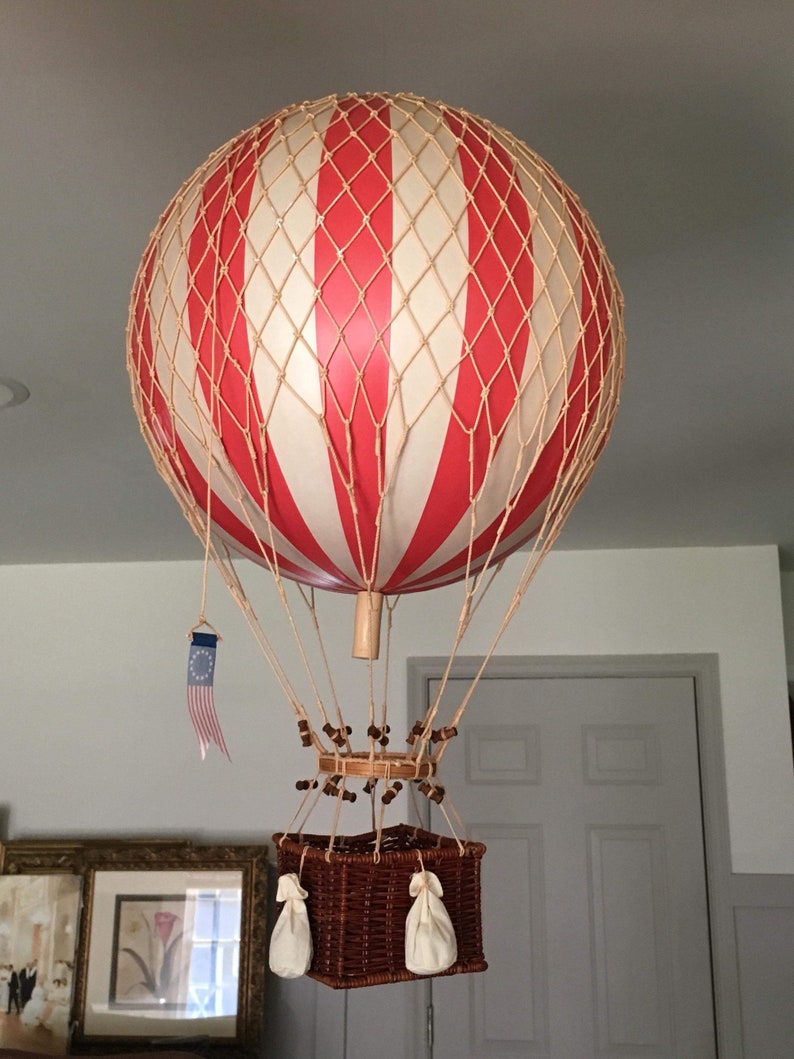Hot Air Balloon Mobile Baby Shower Decoration Folk Art Hot Etsy