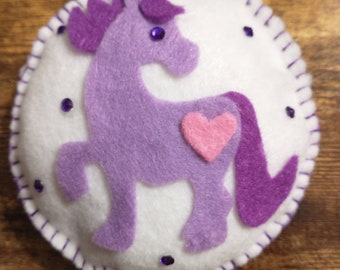 Unicorn valentine ornament