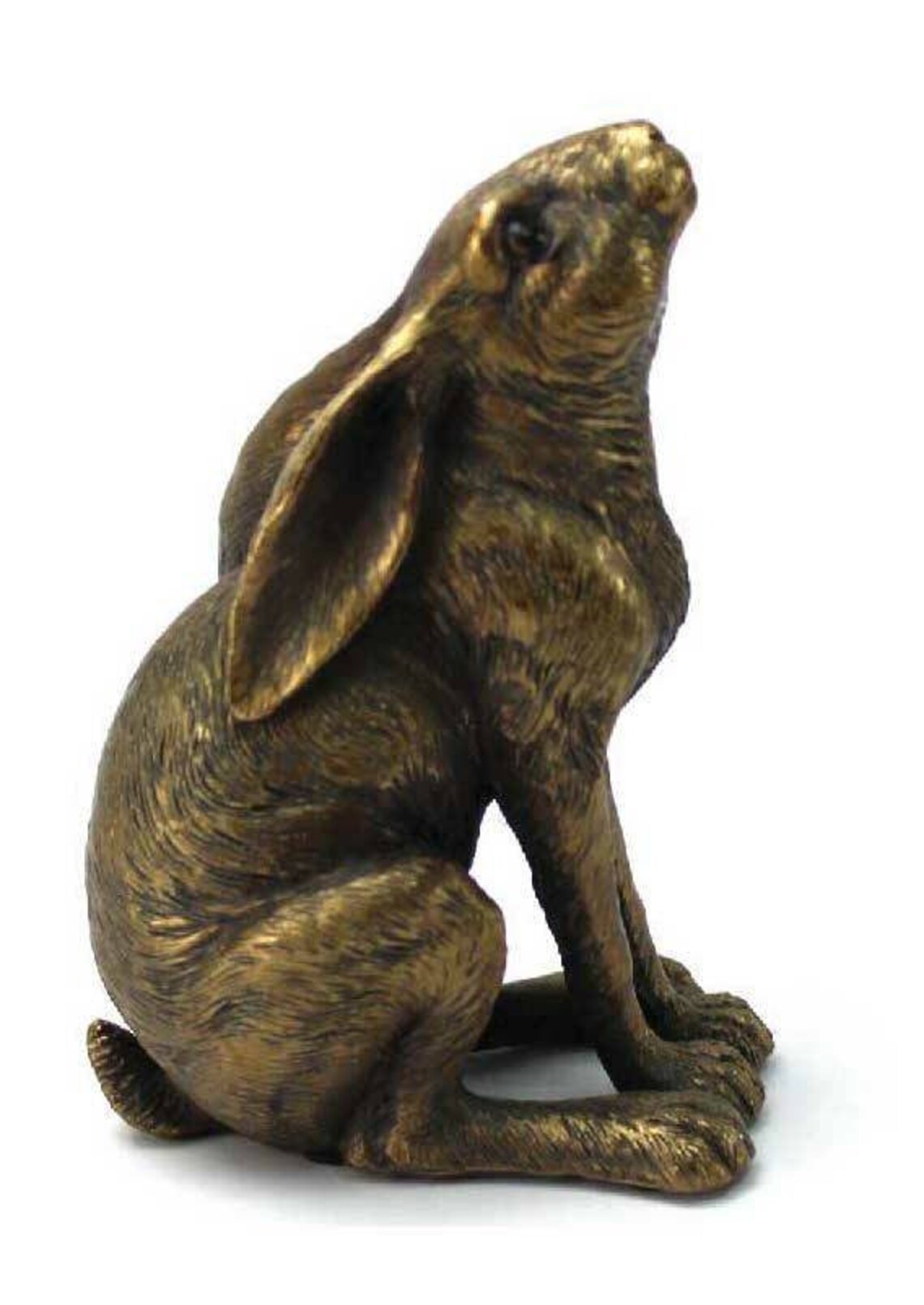 12cm Bronze Gazing Hare Ornament Etsy