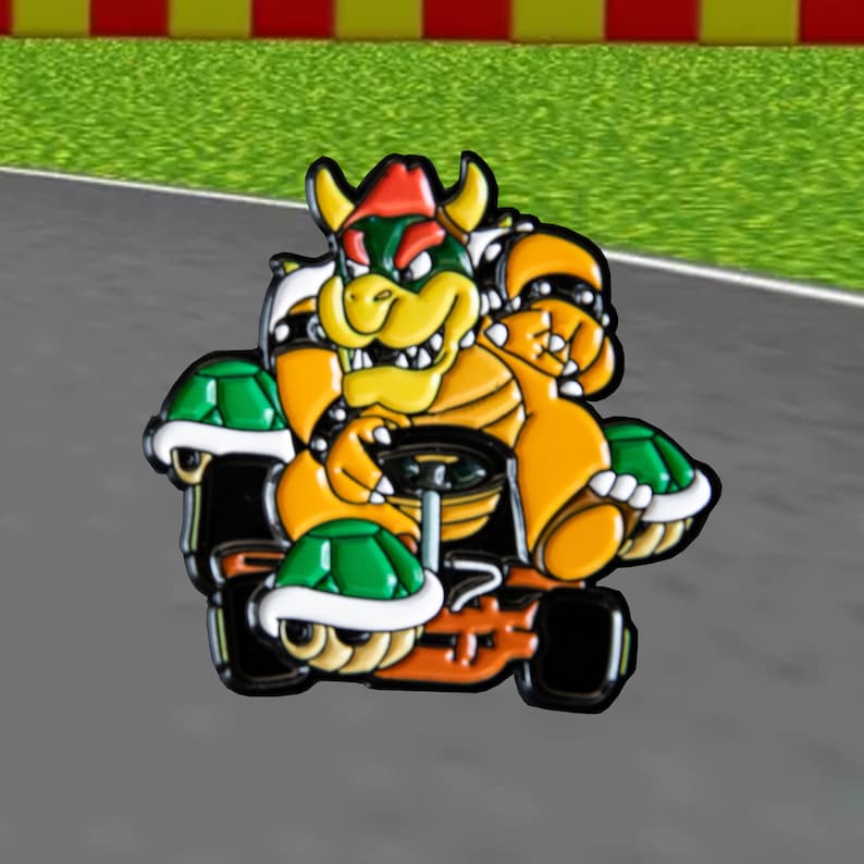 Set di spille per cappelli Mario Kart N64 Bowser