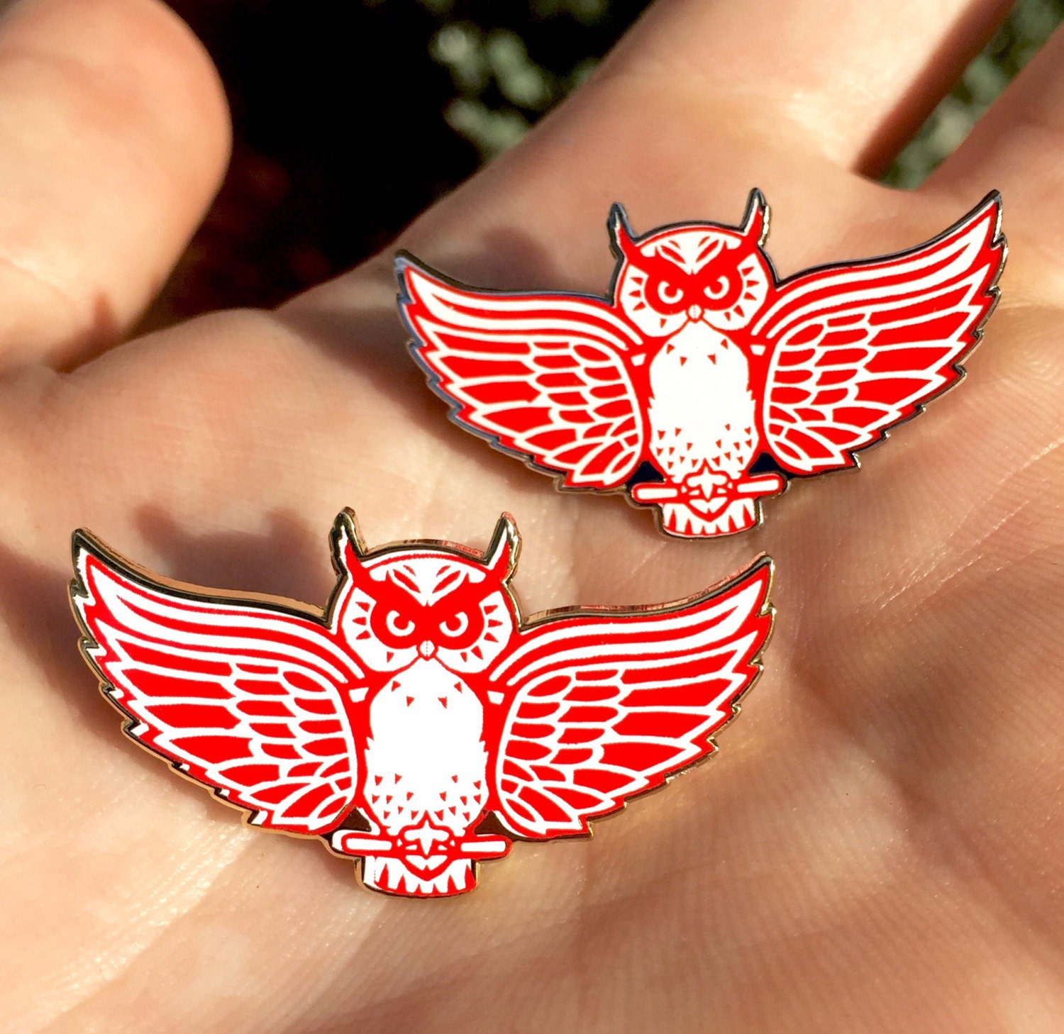 Red Wings Owls Lapel Pin Set