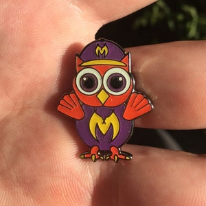 Minnesota Mini Owl Electric Forest Glow Hat Pin