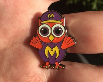 Minnesota Mini Owl Electric Forest Glow Hat Pin