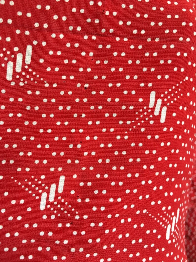 Vintage Belinda Dress 80s does 40s Red Pinup Button Back Dress