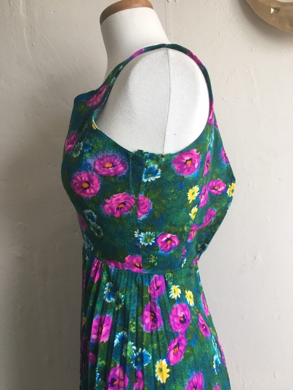 Vintage Flora Summer Dress 1960s Handmade Floral Dress | Etsy