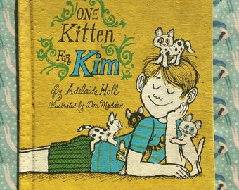 Vintage Kids Book | One Kitten for Kim by Adelaide Holl | Kids Picture Book