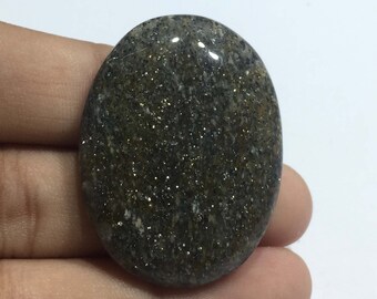 Black Sunstone Cabochons Round Shap Black Sunstone Loose Gemstone Black Sunstone Gemstone-Black Sunstone-AAA Quality-23 MM-JC-3775
