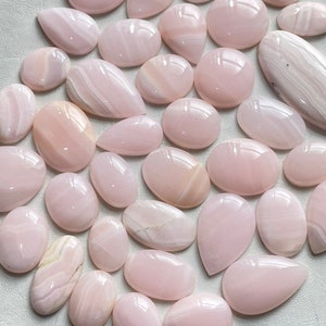 Atacado Mangano Calcita Cabochão Pedra Preciosa Solta por Diferentes Formas e Tamanhos Presente para ela (Natural)