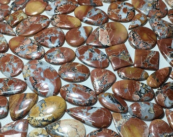 Maligano Jasper Cabochon, Maligano Jasper Wholesale Lot Cabochon By Weight With Different Shapes And Sizes Used For Jewelry Making (Natural)