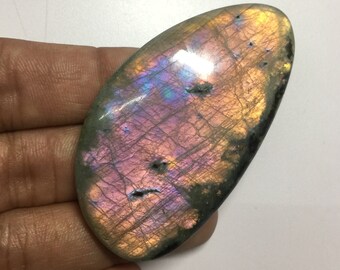 Multi Rainbow Fire Labradorite Rainbow Fire Labradorite Cabochon Loose Gemstone 52.85 Crt Fancy Shape Best For Silver,Wire wrap Jewelry