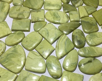 Serpentine Gemstone, Natural Serpentine Loose Crystal Stone, Wholesale Serpentine Cabochon Lot For Ring, Pendant, Necklace Jewelry Stone