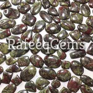 Jaspe dragon - Cabochon Jaspe dragon - Lot de jaspe - Poli à la main - Jaspe naturel - Cabochon de pierres précieuses - Pierre de chakra - Géodes de roche - Prix pas cher