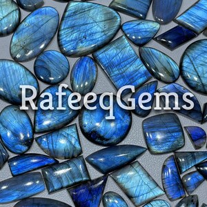 Cabochões de Labradorite Azul Premium - Atacado