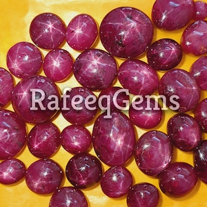 Cabochon di rubino stellato naturale - Bellissimo design, peso leggero