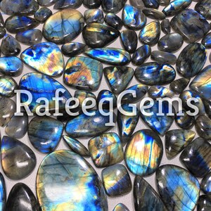 Lote de atacado AAA+ Azul e Multi Ambos Fogo Labradorite Cabochão Pedra Preciosa Solta Para Fazer Joias