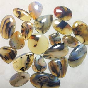 Montana-agaat natuurlijke cabochon losse edelsteen veel fantastische cabochon-kavel Montana-agaat groothandel losse edelsteen
